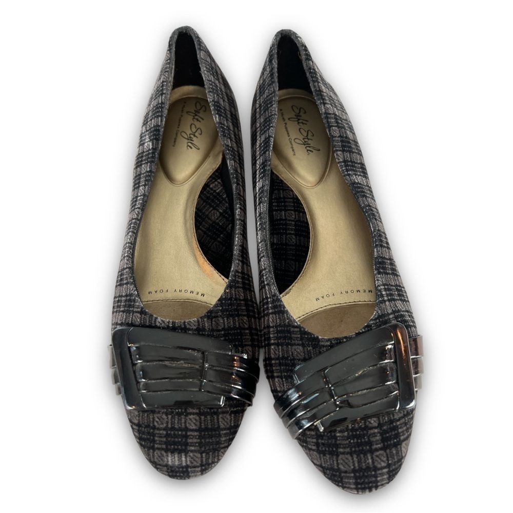 Hush Puppies Soft Style Memory Foam Plaid Velour … - image 1